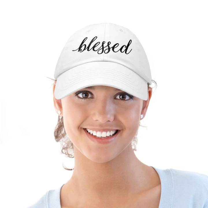 Dalix - Wholesale Baseball Cap - Women's - DALIX Blessed Women's Baseball Cap Soft Cotton Dad Hat100