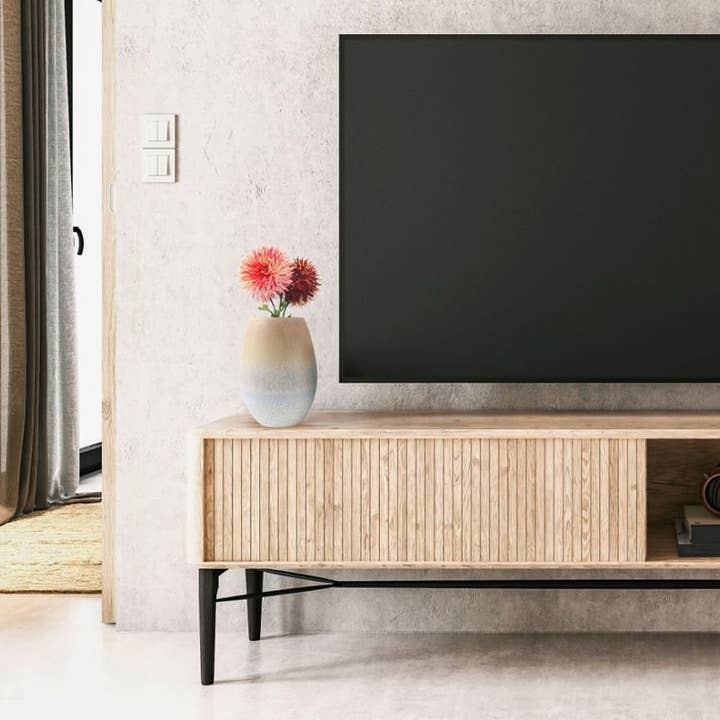 OMBRE Grande vaso oblungo in ceramica - Centrotavola - Estetica da spiaggia - Coastal Chic - Stile Boho - Eclettico - in vendita all'ingrosso su Faire