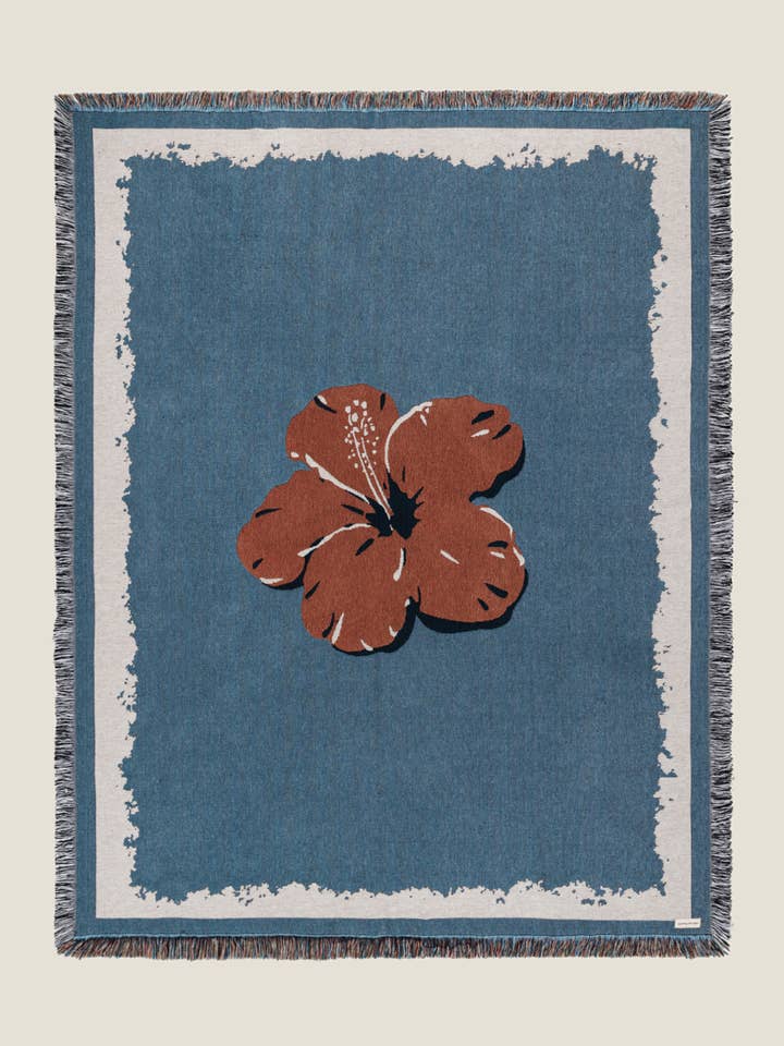 Hibiscus Sky blanket for wholesale by Naming This Later