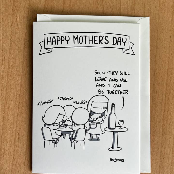 Travl mor har brug for en pause (og en drink) for engroshandel hos Rob Stears Illustration