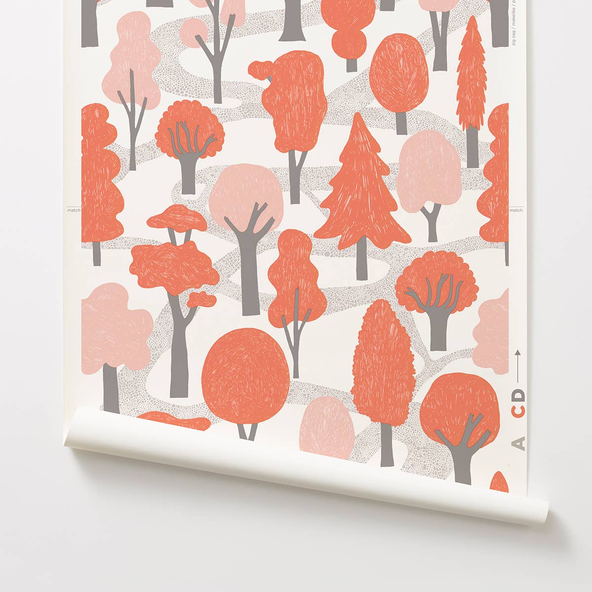 Makelike - Vendita all'ingrosso Carta da parati - Carta da parati serigrafata a mano a quattro colori Zig Zag3