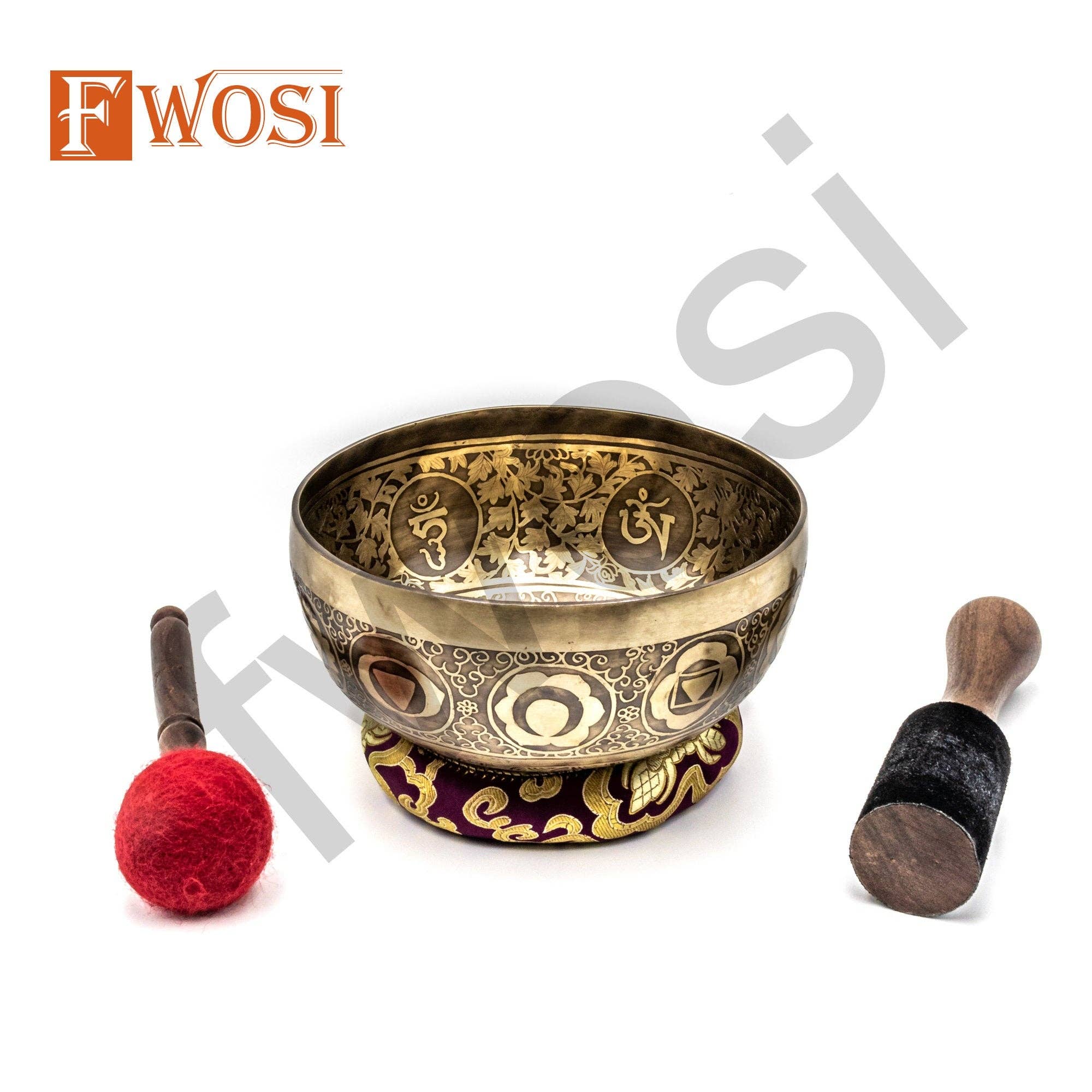 Fwosi – wholesale Meditation supplies – Handmade Antique Singing Bowl | Mandala Chakra Yoga Bowk8