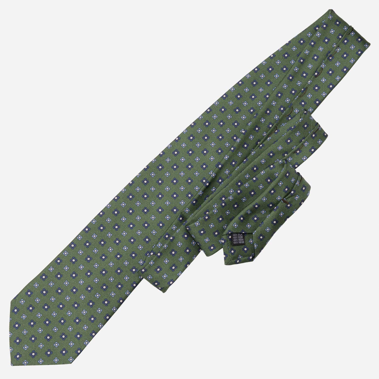 Elizabetta Made in Italy USA - Wholesale Stropdas - Heren - Siracusa - Zijde stropdas met print - Groen6