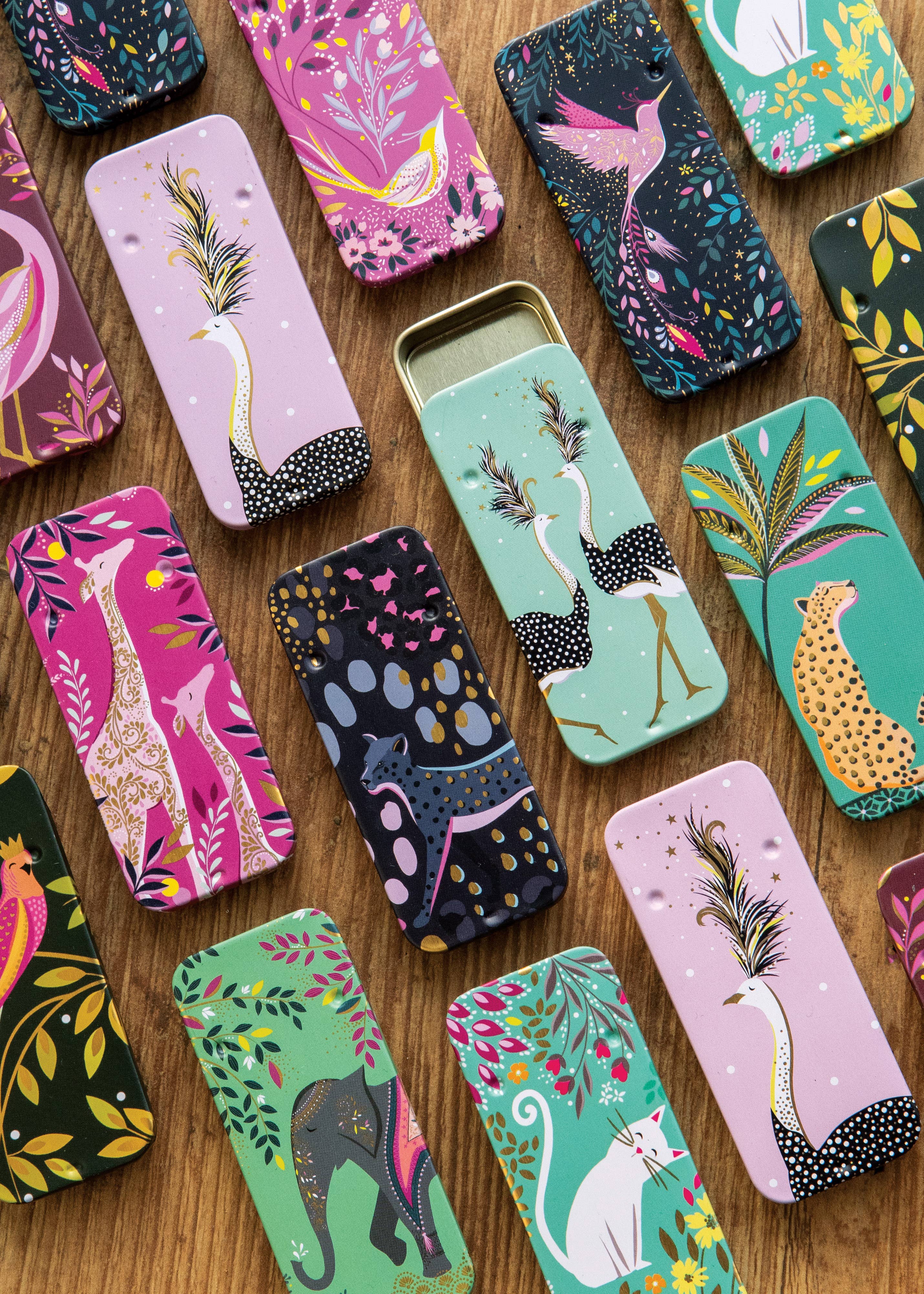 Tin Treats – wholesale Decorative box – Sara Miller - Mini Slider Tins 12 Asst with Mini Mints1