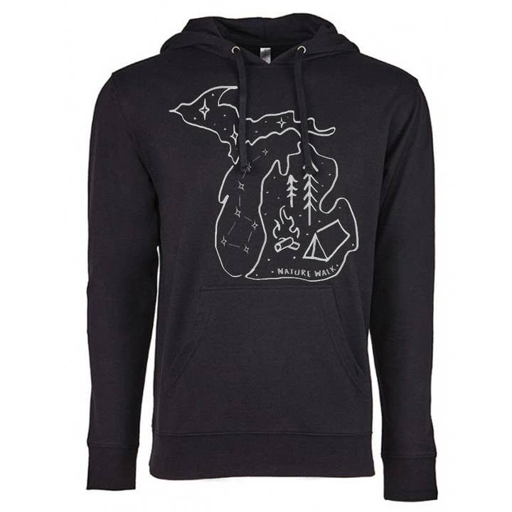 Camp Michigan Sweat à capuche doublé polaire pour la vente par Nature Walk