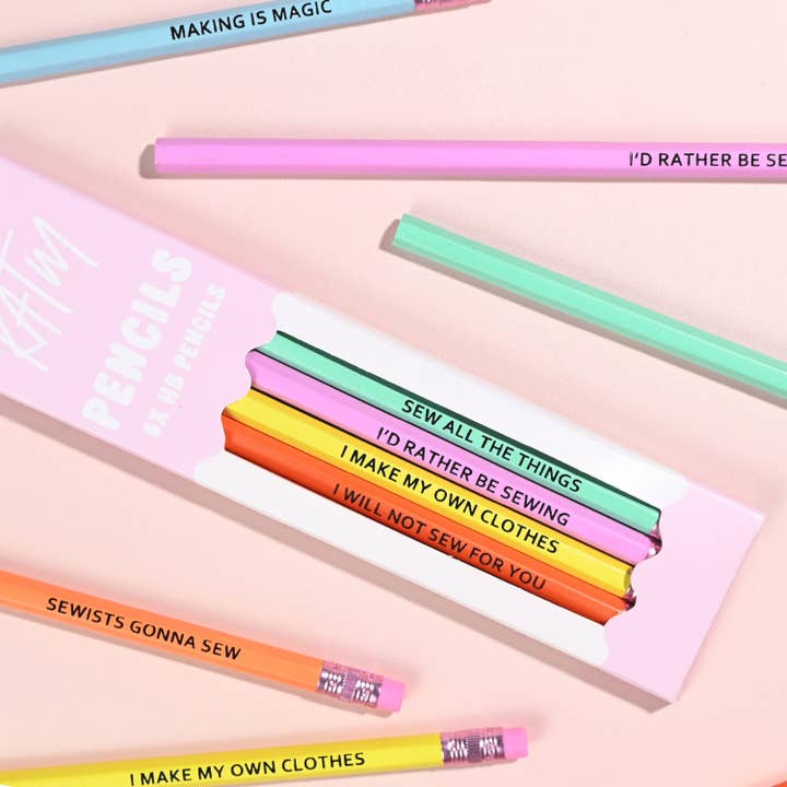 Kylie and The Machine - Vente Crayons - Crayons à coudre KATM | Paquet de 6 crayons HB