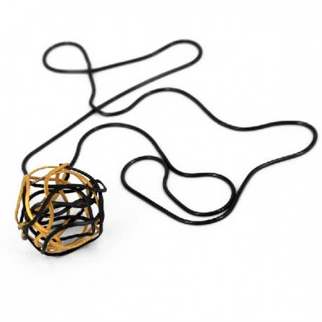 Collar largo Plata + Colgante Plata oxidada-chapado Oro para venta al por mayor de Korczynski Design Jewellery