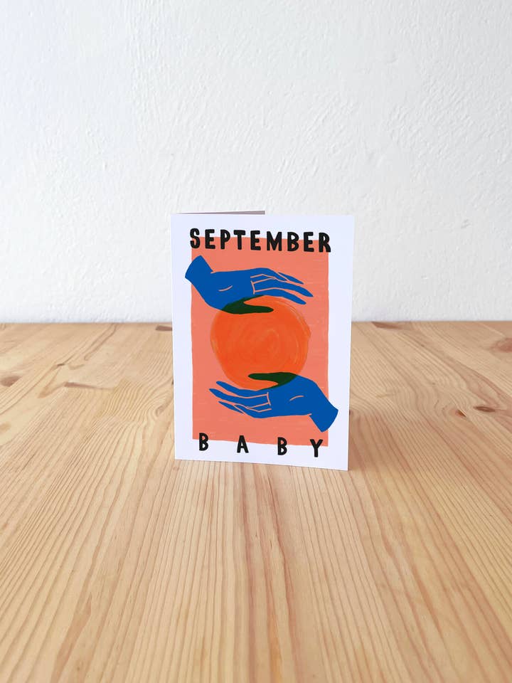 September Baby Card for wholesale by Hand and Palm