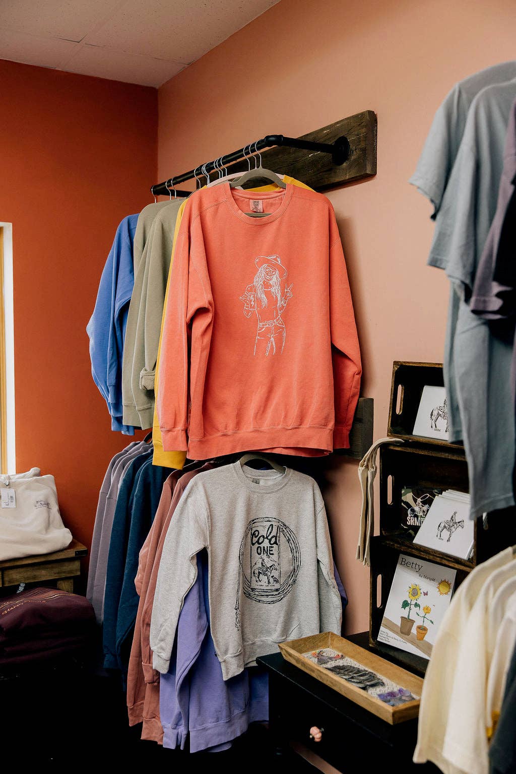 Outlaw Cowgirl Crewnecks - Watermelon for wholesale on Faire6