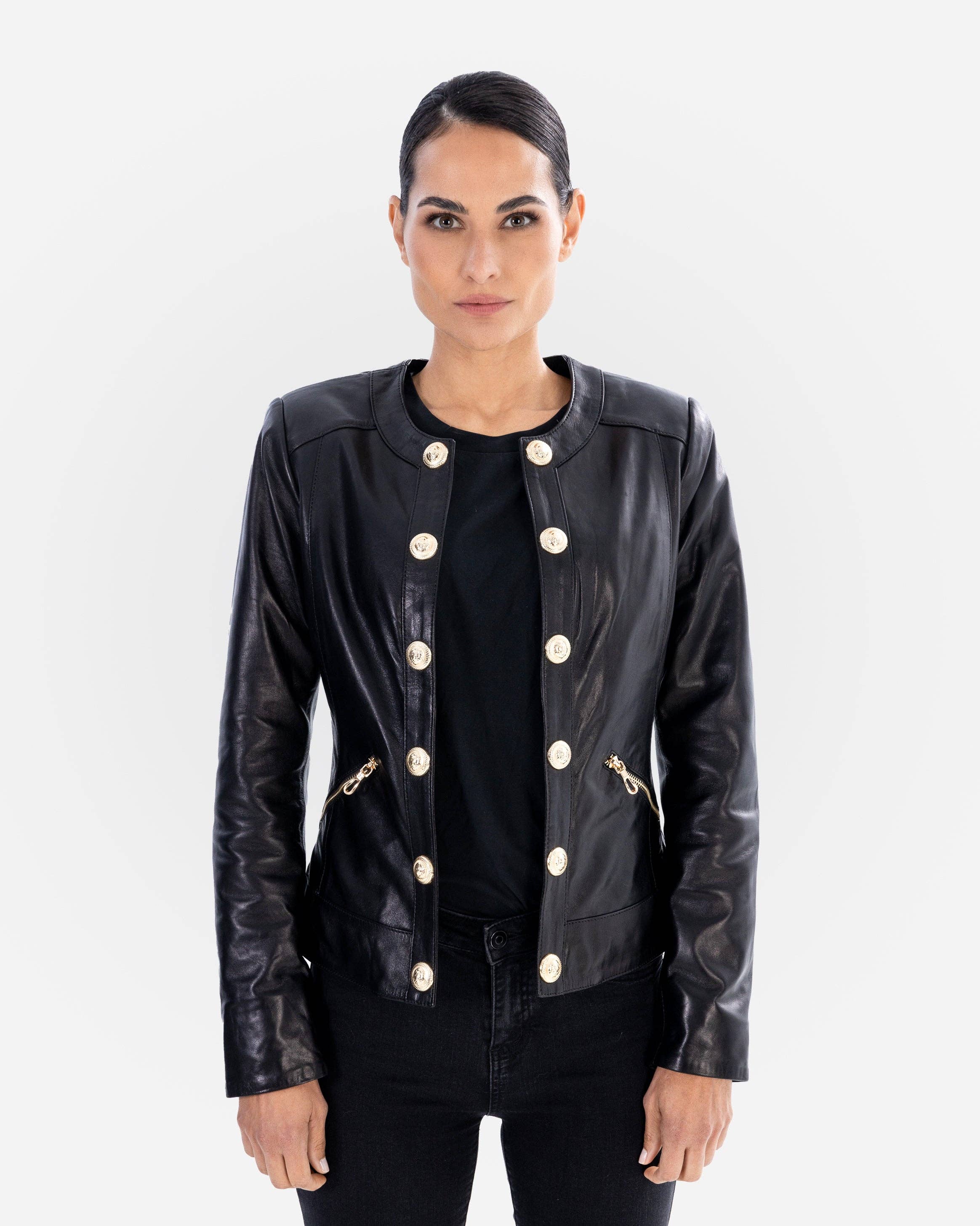 Cuir Dimitri - Wholesale Leather Jacket - Women's - Lucia1