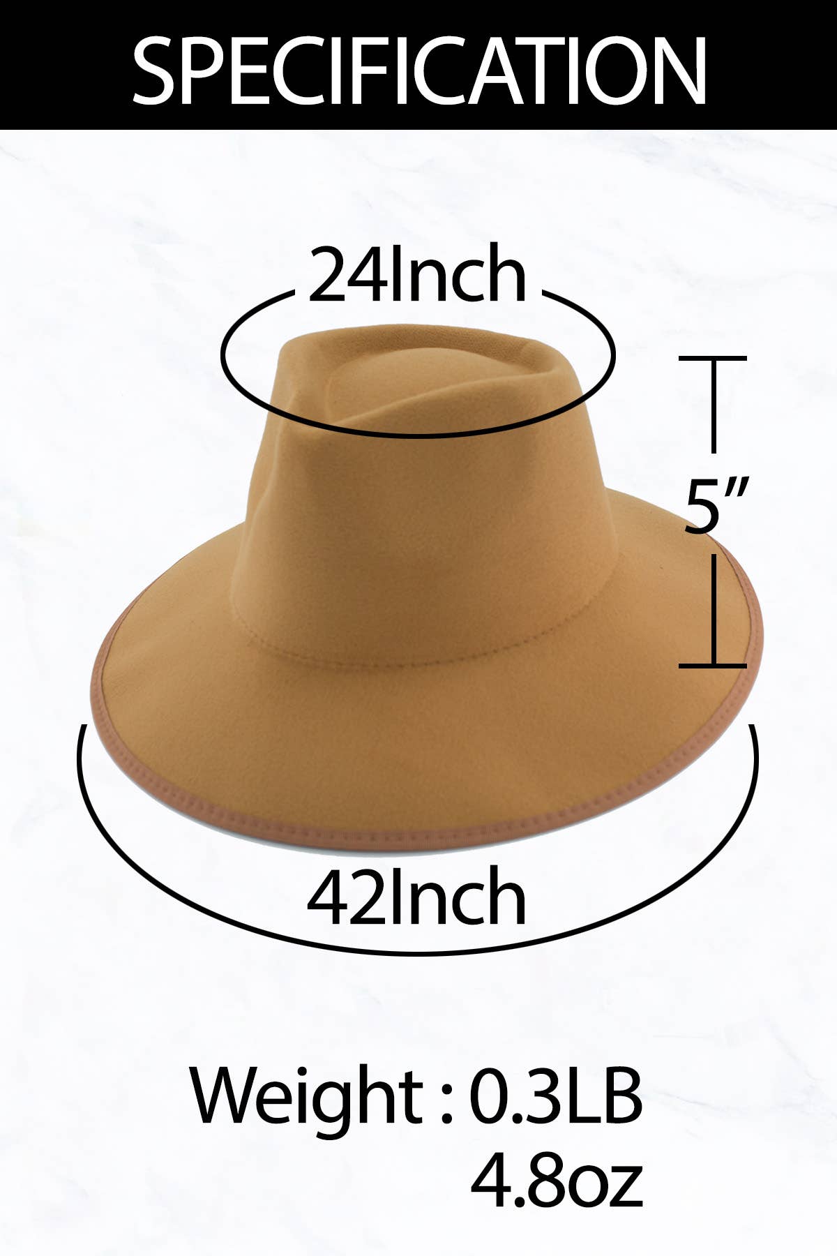 Suzie Q USA - Wholesale Fedora - Women's - Wrap of Edge Teardrop Shape Top Big Brim Hat10