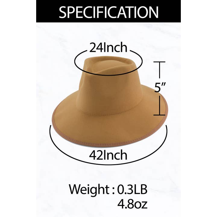 Suzie Q USA - Wholesale Fedora - Women's - Wrap of Edge Teardrop Shape Top Big Brim Hat10