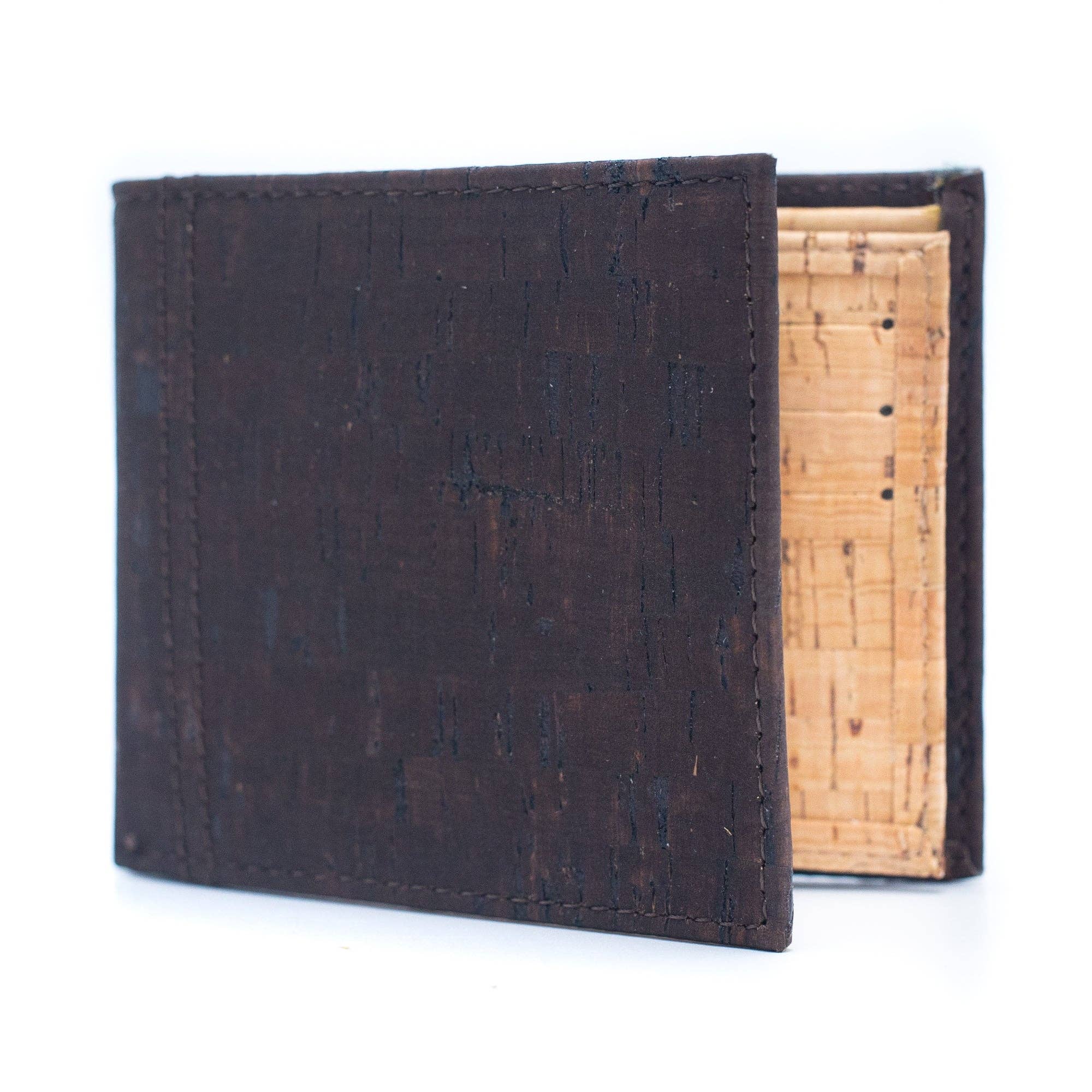 Meninas Bonitas Cork - Wholesale Wallet - Men's - Black and Brown cork slim card men wallet BAG-351-BD1