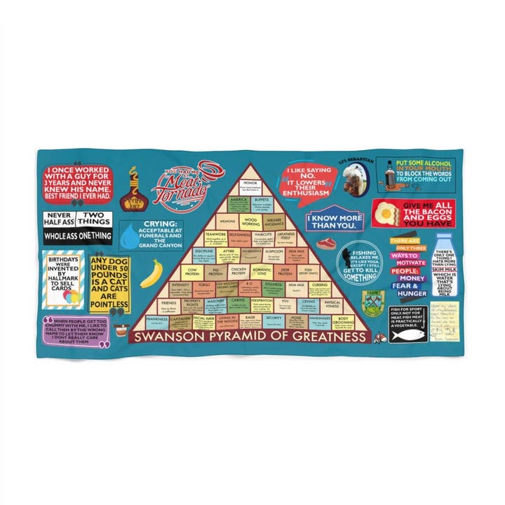 Serviette de plage Ron Swanson pour la vente par TV Show Gifts