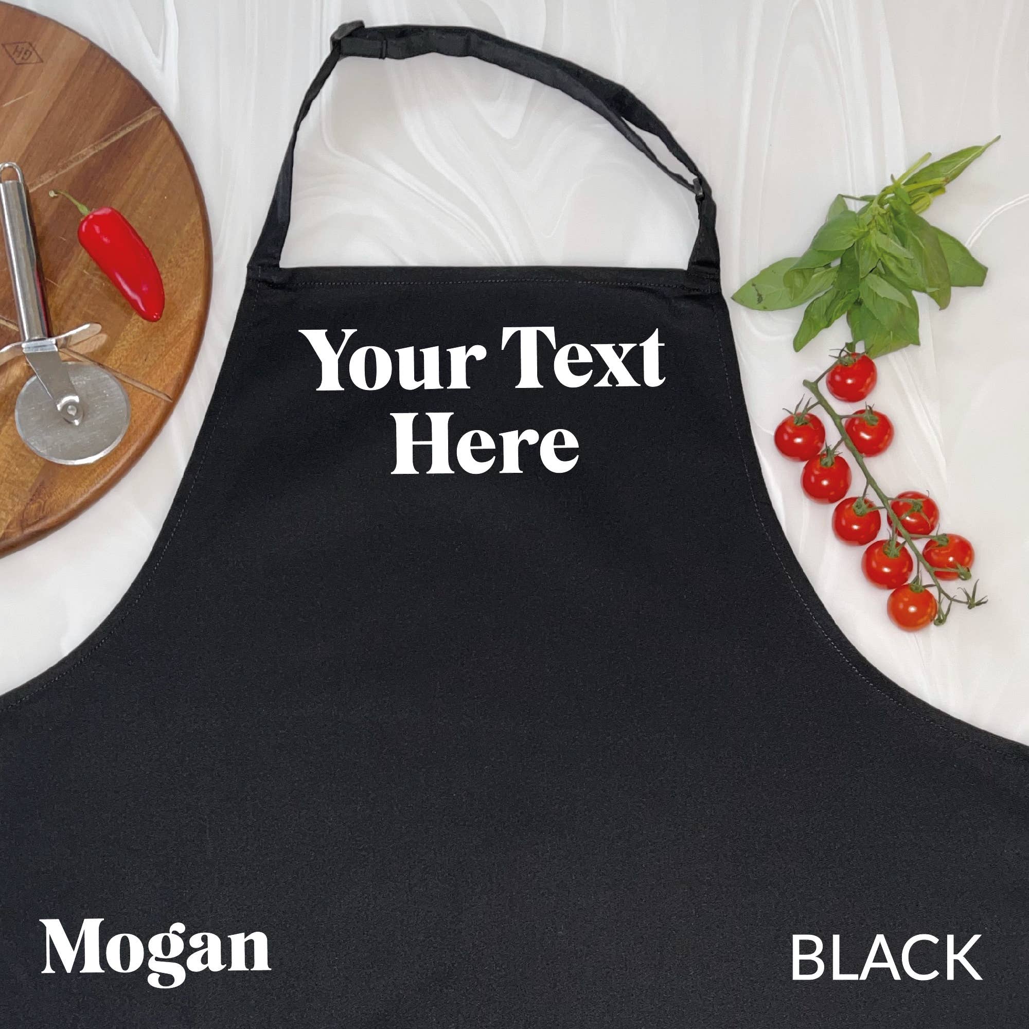 Lovetree Design - Vendita all'ingrosso Grembiuli - Grembiule nero personalizzabile2