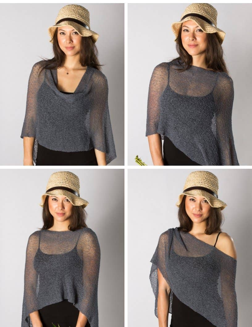 Bali Prema - Vendita all'ingrosso Poncho - Donna - Coprispalle Estivo Trasparente Poncho a Maglia Sciarpa-Boho Copricostume da Spiaggia, Coprispalle Estivo Trasparente Poncho a Maglia Sciarpa-Boho Copricostume da Spiaggia, #21 Teal è SUB e Disponibile3