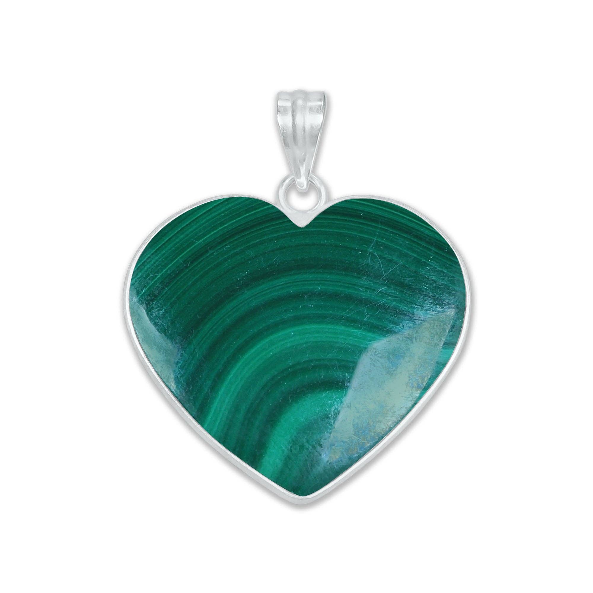 Handmade Jewels – wholesale Individual charm/pendant – Malachite Heart Pendants - Handmade, Silver Plated, Simple Works, Wholesale Crystal Jewelry6