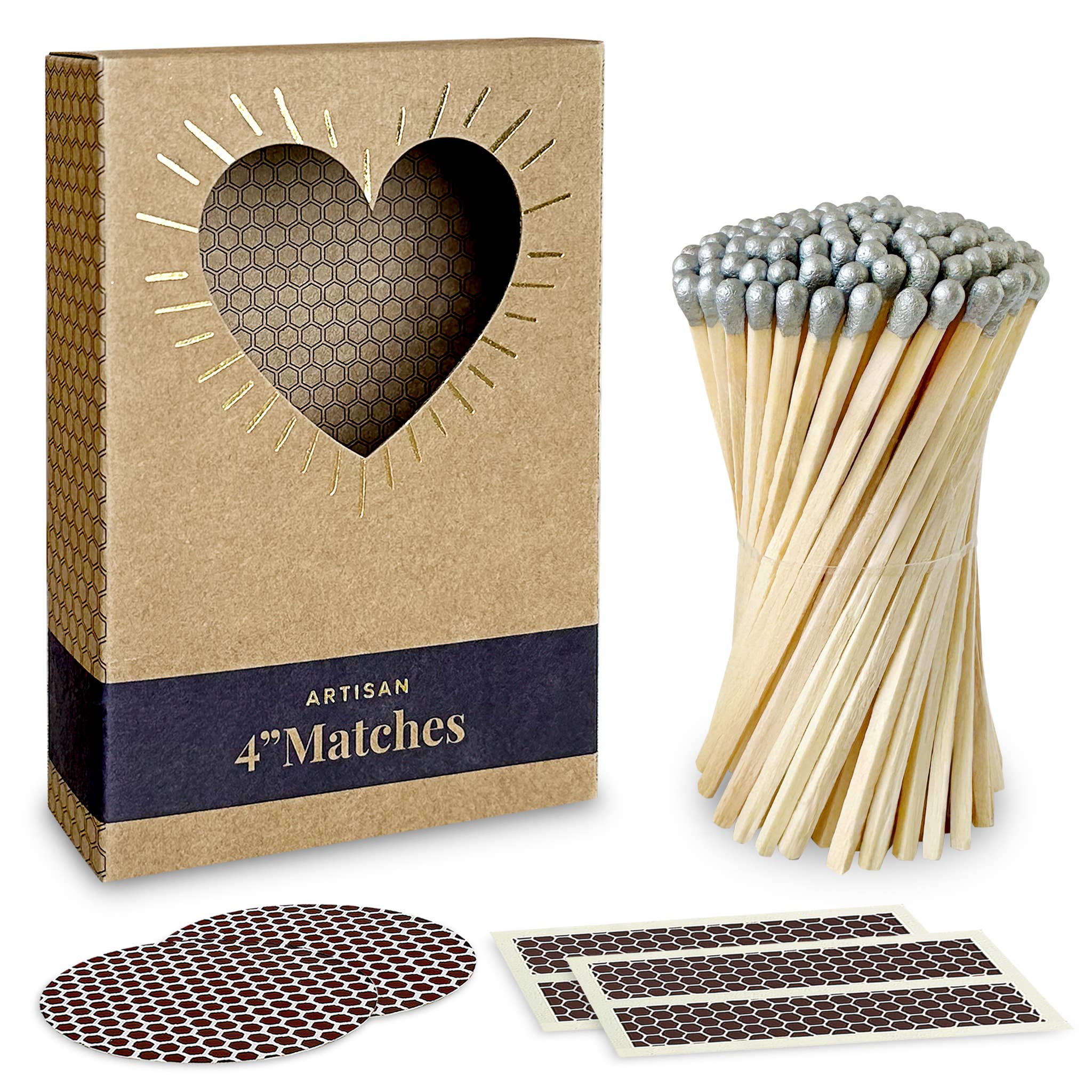 Thankful Greetings - Wholesale Matches - 4" Refill Matches - Colors of Your Choice + Striker Stickers23