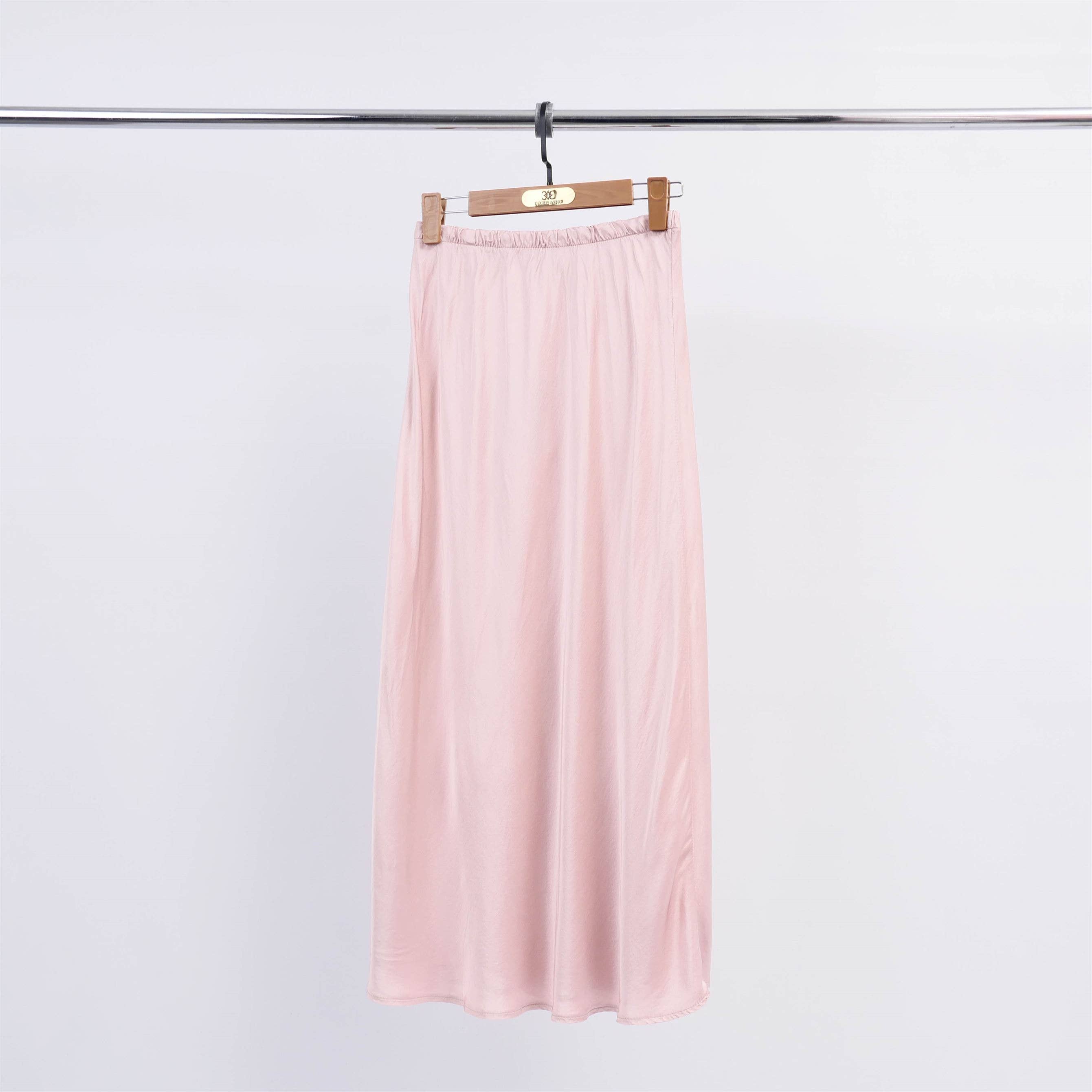 Cecile Wang - Wholesale Skirt - Women's - Fluid mid-length satin skirt DB820612