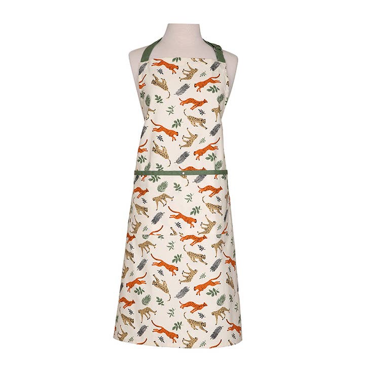 Leopard Print Voksen Forklæde for engroshandel hos Dexam