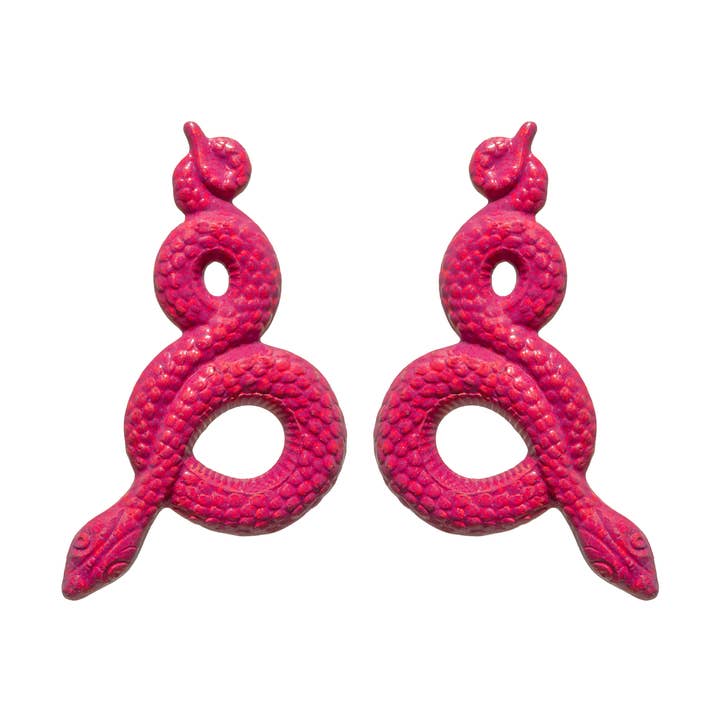 Sunset Viper Snake Earrings for wholesale by We Dream in Colour