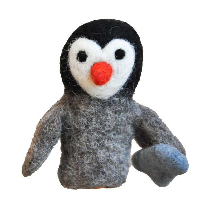 FELT FINGER PUPPET PENGUIN for wholesale by Zumki