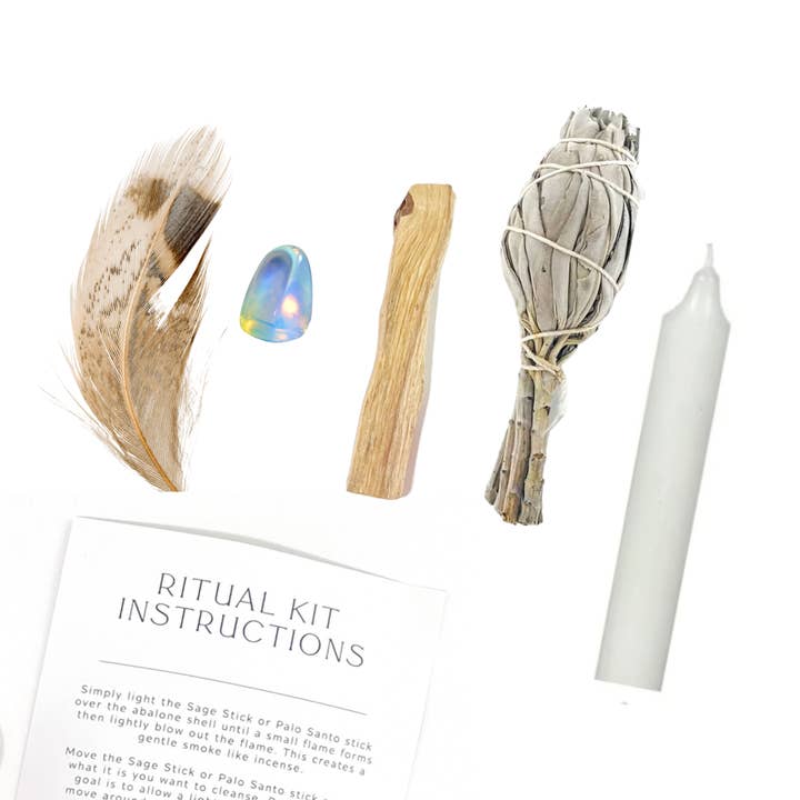 Sow the Magic - Wholesale Meditation supplies - Hex Your Ex Ritual Kit with Opalite, Palo Santo + Sage2