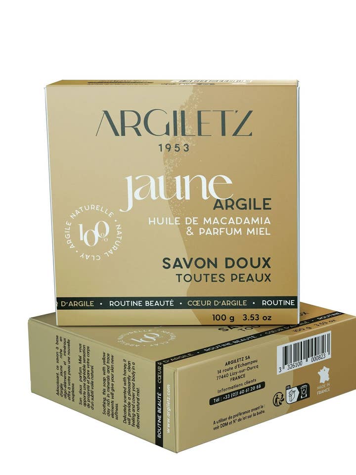 Sanfte und beruhigende Seife mit Honig und gelber Tonerde - 100g für den Großhandel von ARGILETZ