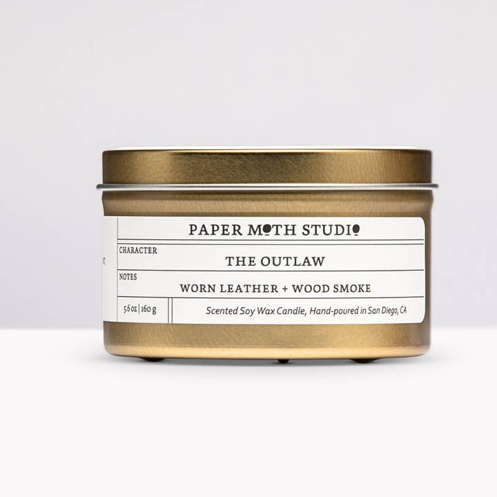 Paper Moth Studio - Wholesale Travel Candles - The Outlaw1