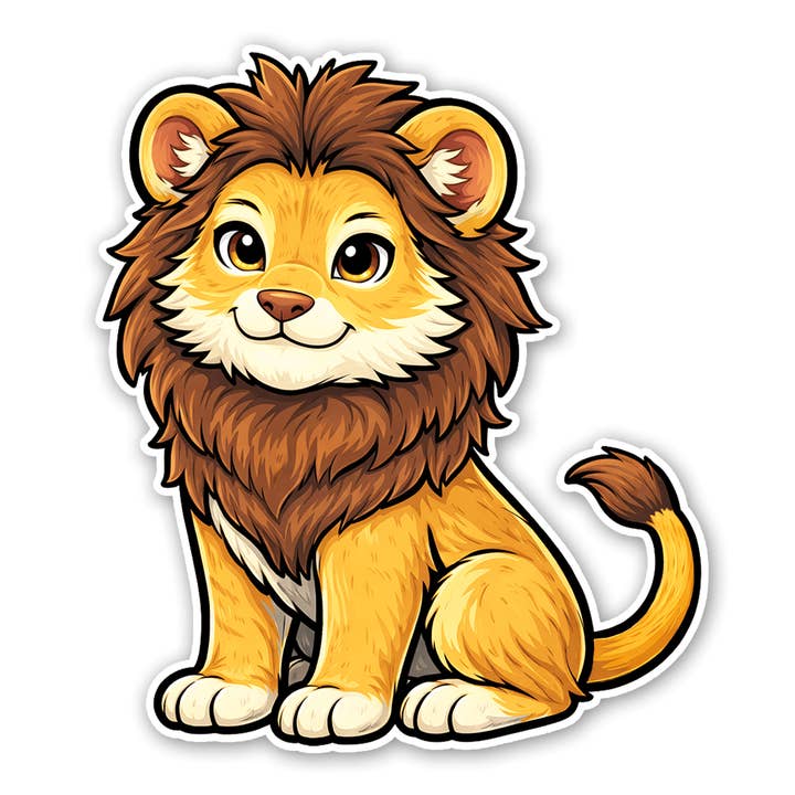 Sebastian der Löwe Aufkleber für den Großhandel von Sticker Atlas