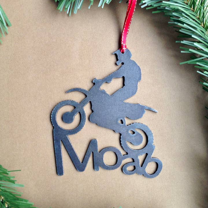 Burke Metal Work - Wholesale Ornament - Moab Dirt Bike Ornament
