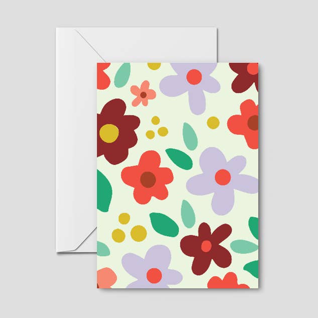 Periwinkle Pattern Greeting Card for wholesale by Heartfelt Hello