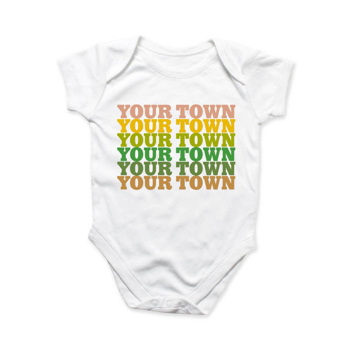 Rock Scissor Paper - Wholesale Bodysuit (Non-Footed) - Baby - Personalized City Baby Bodysuit - Supergraphics Repeat name 8
