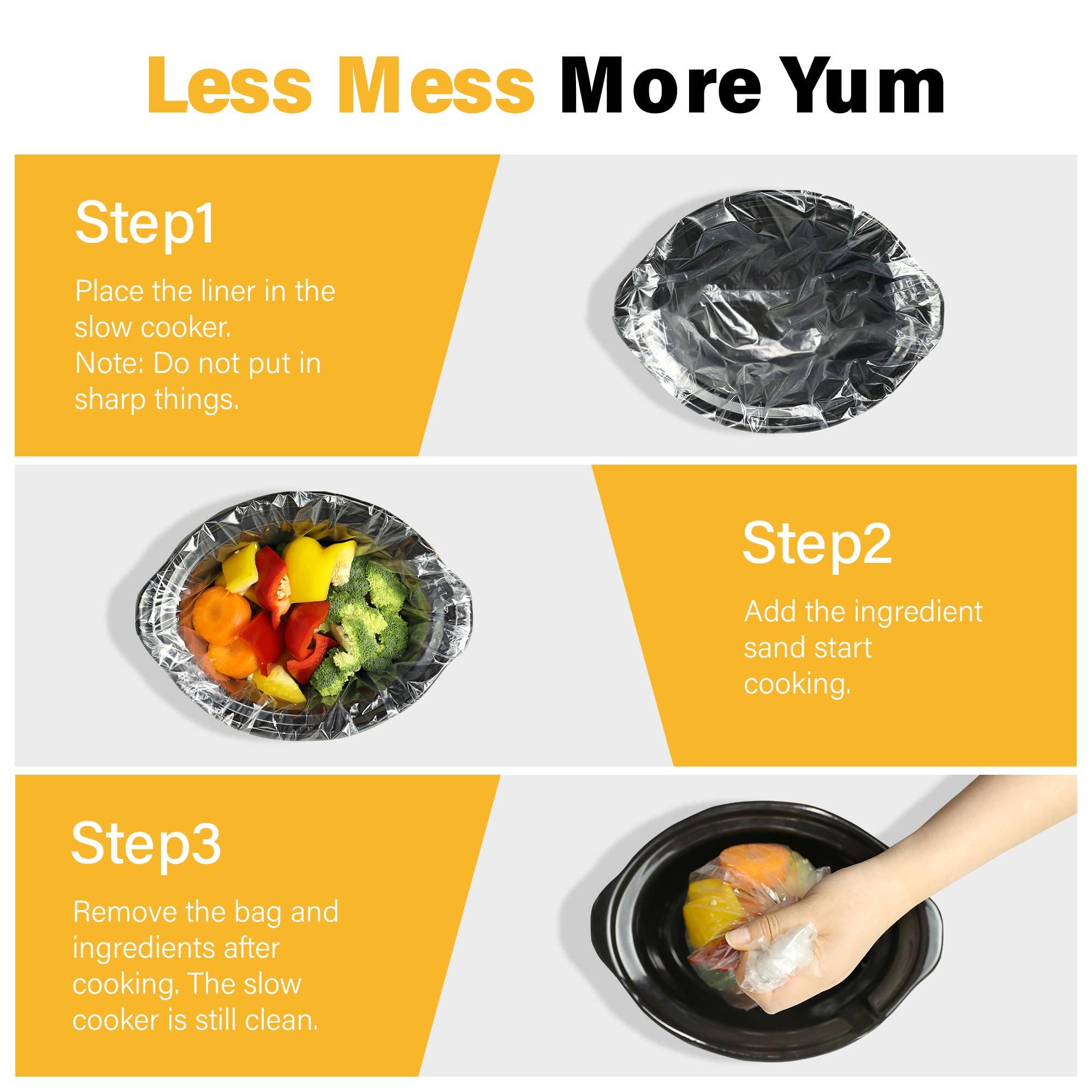 Heynemo - Wholesale Cooking Pot - Royalcraft 3x1.5 Qt. Slow Cooker with 10 Inner Bags4