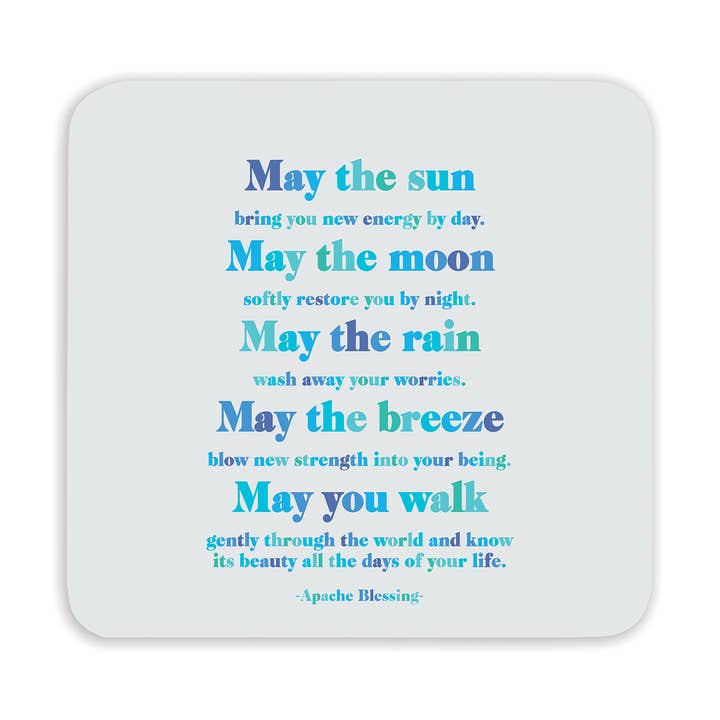 Sous-verres - CSD137 - May the Sun (Apache Blessing) pour la vente par Quotable