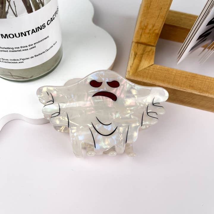 mildstyles - Wholesale Hair Clip - Women's - White Ghost Halloween Hair Clip