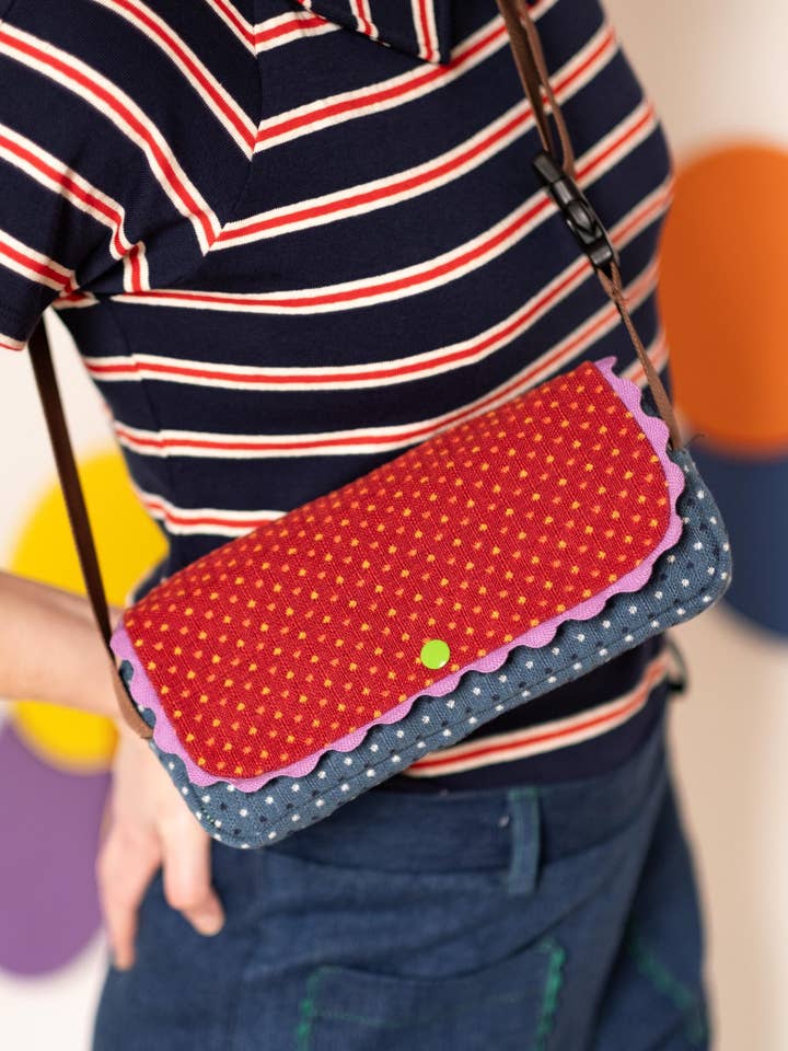 Sac banane en coton vintage multicolore pour la vente par gira e rigira la moda