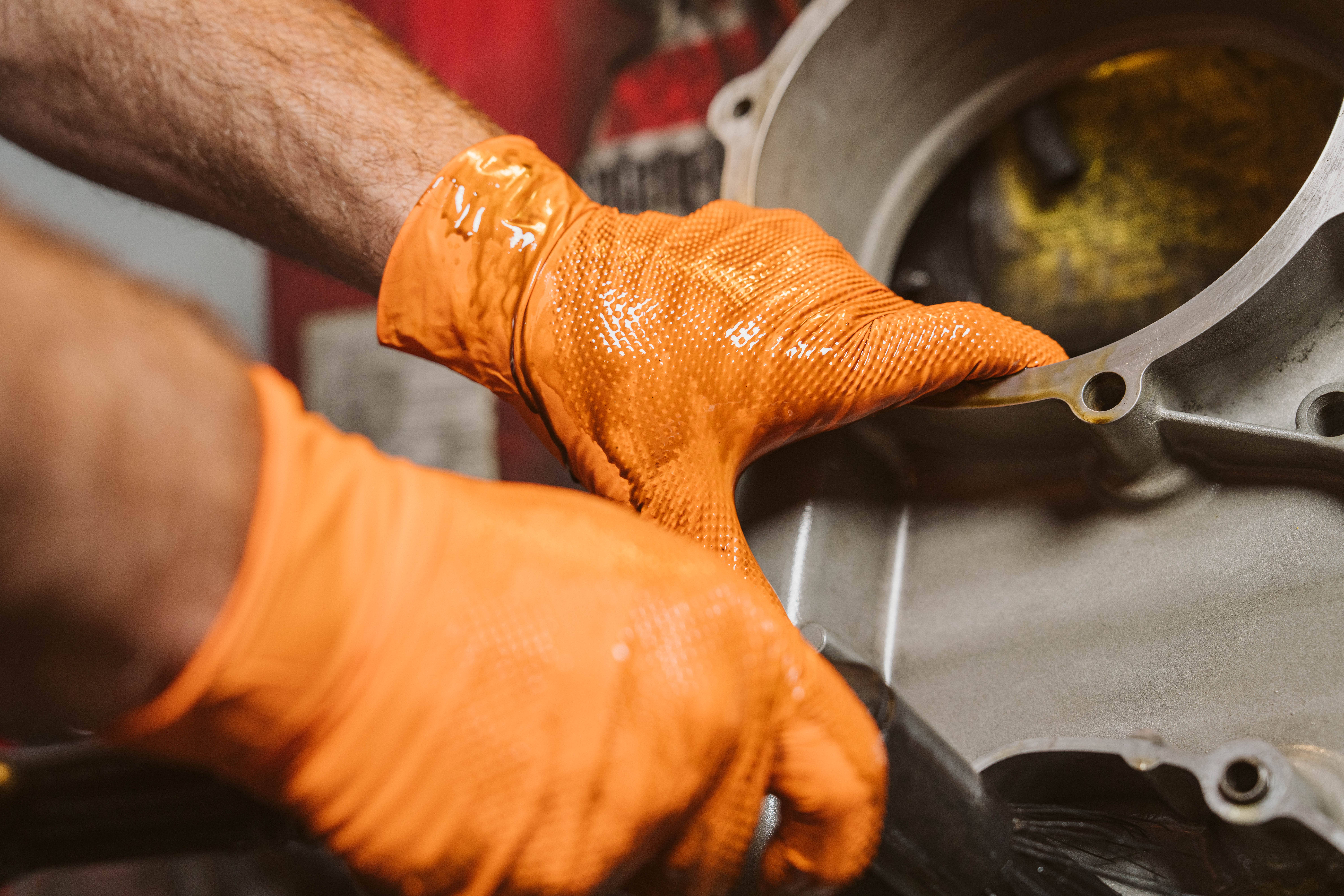 First Glove - Wholesale Cleaning Gloves - First Glove Heavy Duty 8 Mil Orange Nitrile Case of 1000/CT1