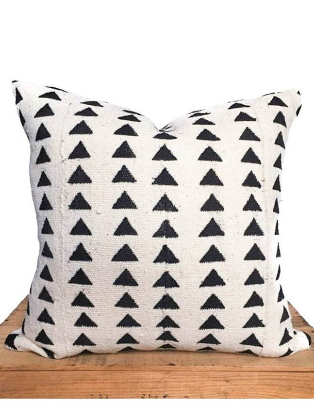 Triforce Mud Cloth Pillow for wholesale by One Fine Nest