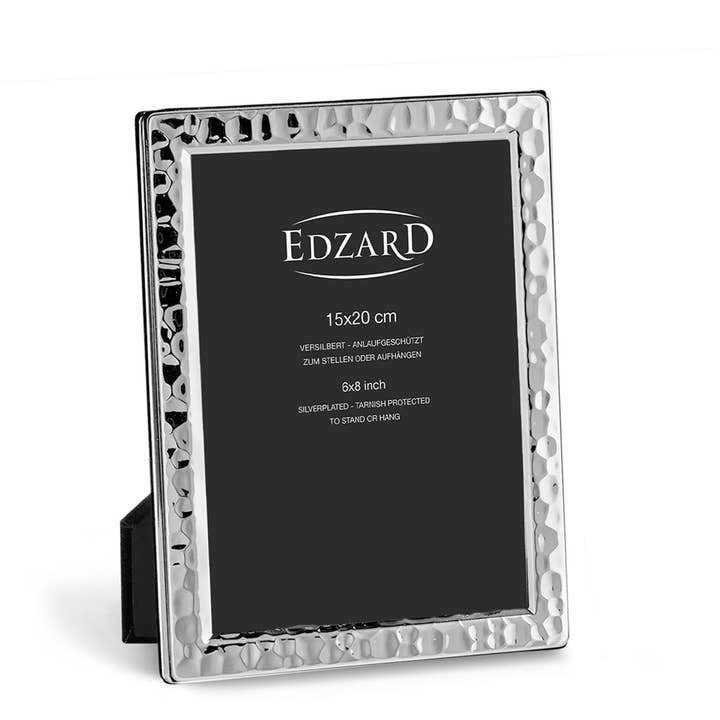 EDZARD – wholesale Decorative figurine – Photo Frame Pavia (15x20 cm), Silver-Plated