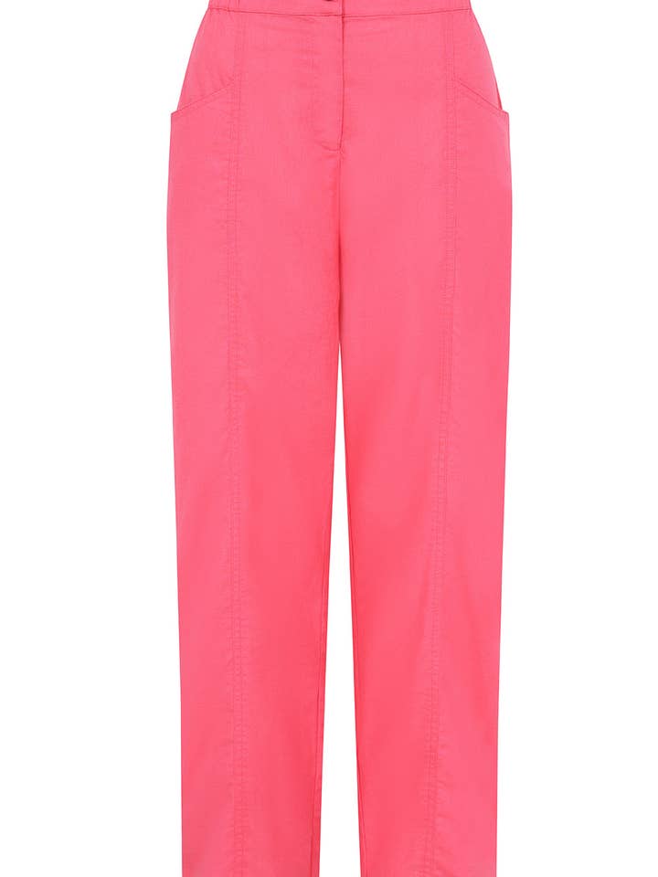 Sunny Pant - Pink - Organic Cotton Linen Blend for wholesale by Mudd & Water