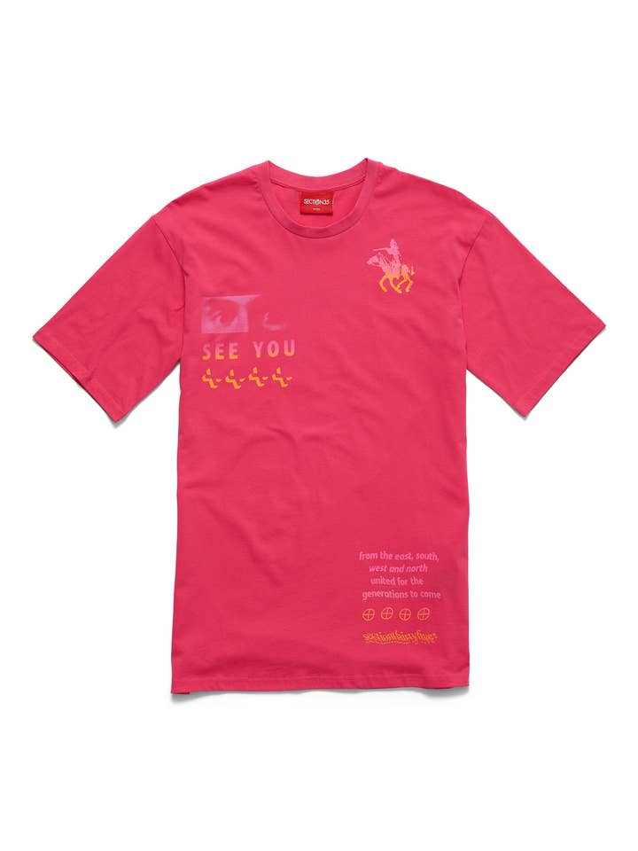 Eye See You Tee - Pink for wholesale by SECTION 35