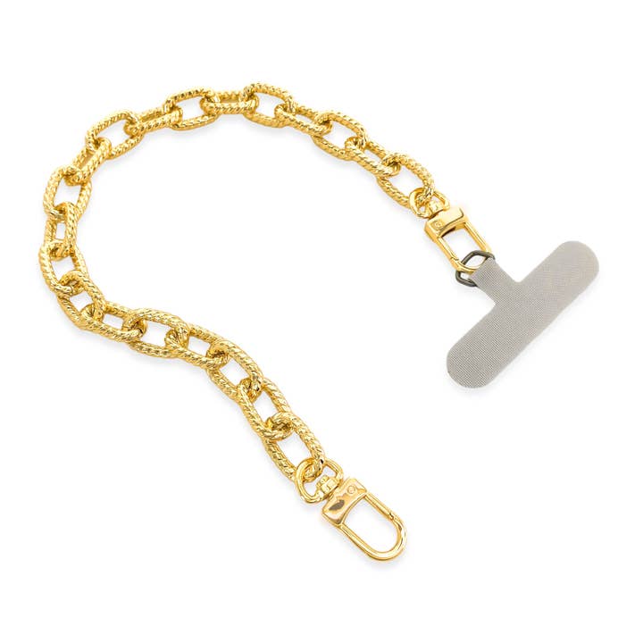 APC62 - Short Twisted Paperclip Chain Phone Chain for wholesale by OMG Blings