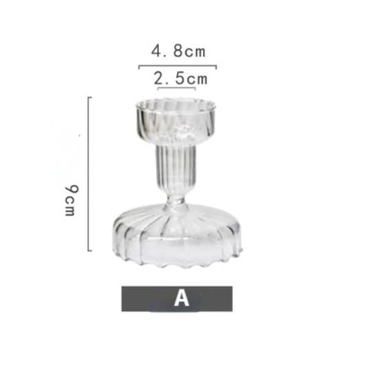 IVORE.GROUP (We cover All Import duty) - Wholesale Candle Holder - Vintage Style Glass Candlestick Holder