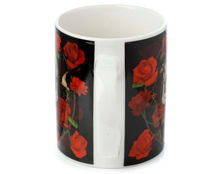 Crystal Magick Wholesale Ltd – wholesale Coffee mug – Skulls and Roses Porcelain Mug3
