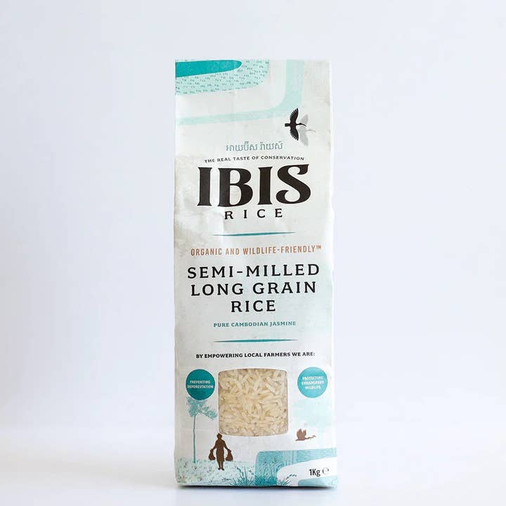 IBIS Semi-Milled Long Grain Jasmine Rice 1Kg Organic for wholesale by Brand Organic