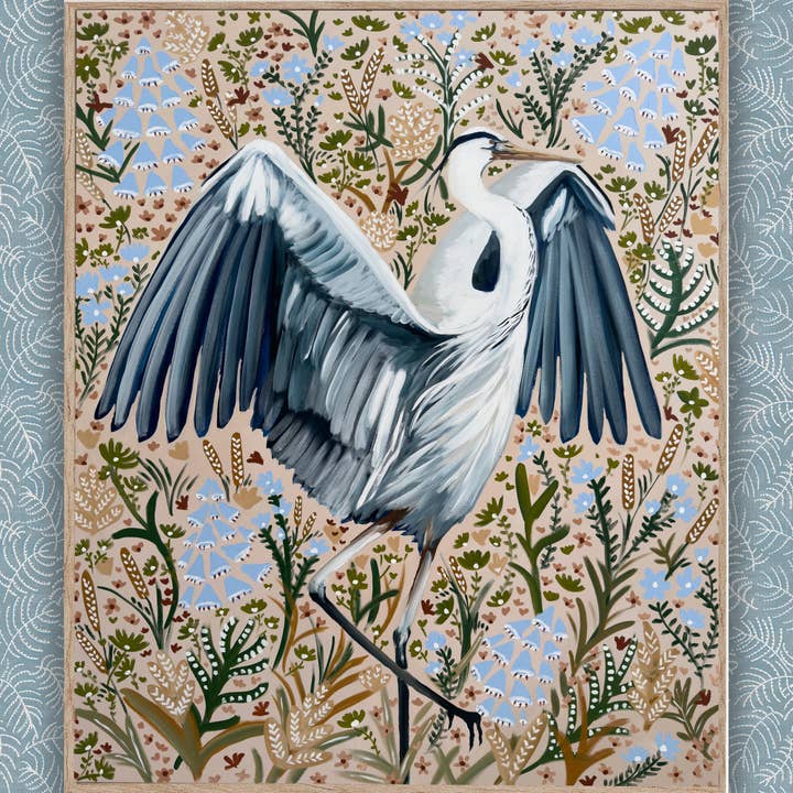 Amanda Wathen Fine Art - Wholesale Art Print - Magnolia Blue Heron Print0
