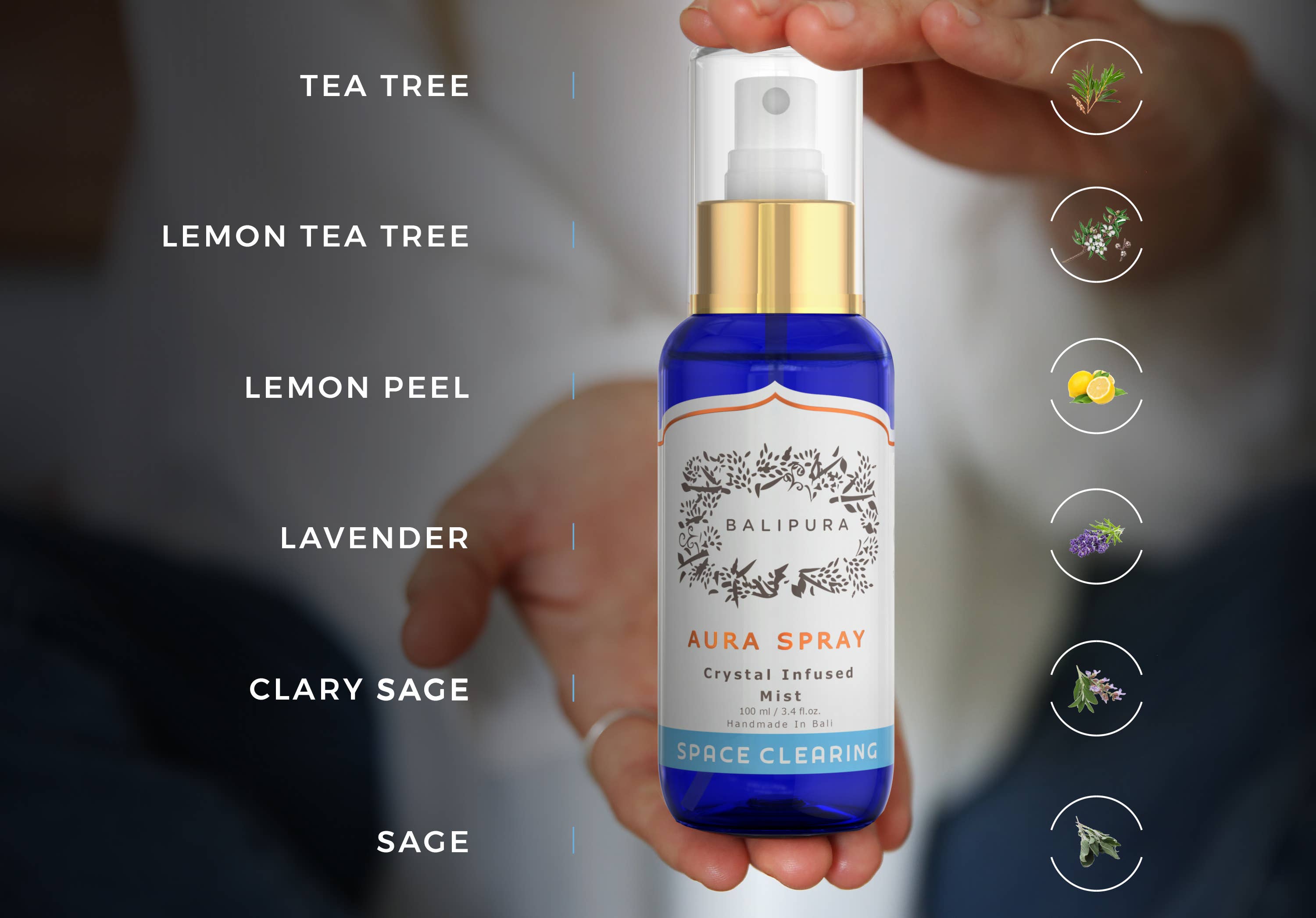 Balipura – Aromatherapy & Holistic Wellness - Vente Spray d'ambiance à la sauge - Balipura – Brume Purifiante d’Espace | Esprit Calme, Espace Clair6