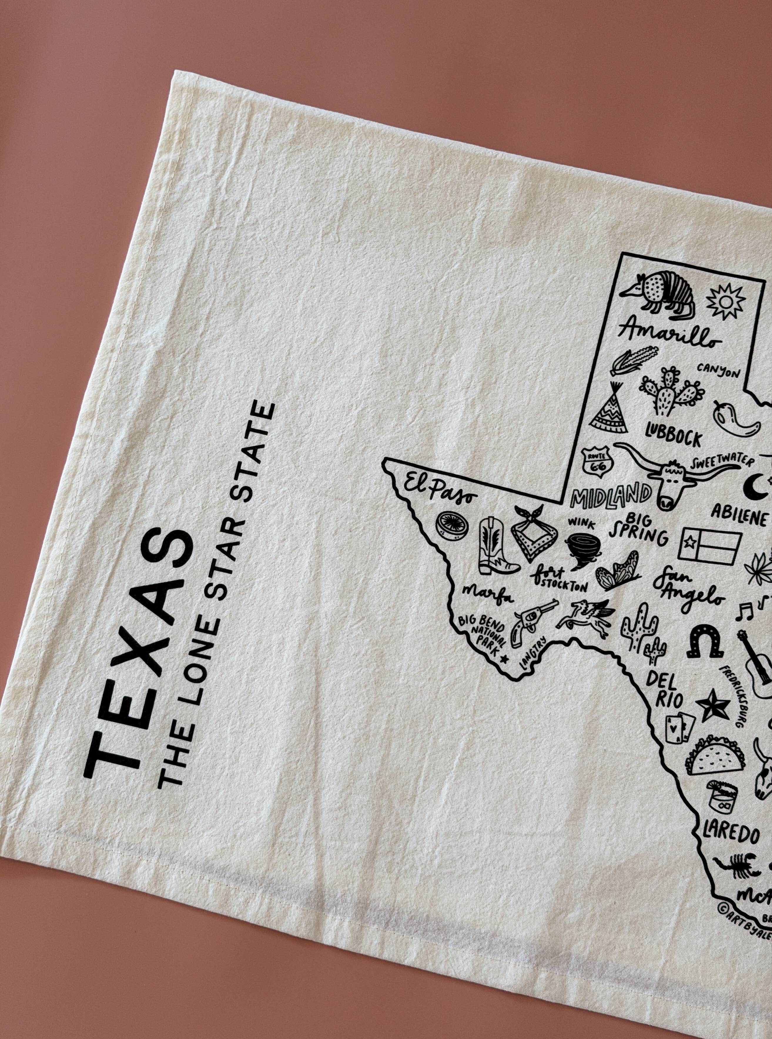 By Aleisha - Wholesale Tea Towel - State of Texas Tea Towel3