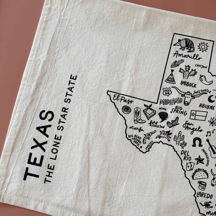 By Aleisha - Wholesale Tea Towel - State of Texas Tea Towel3